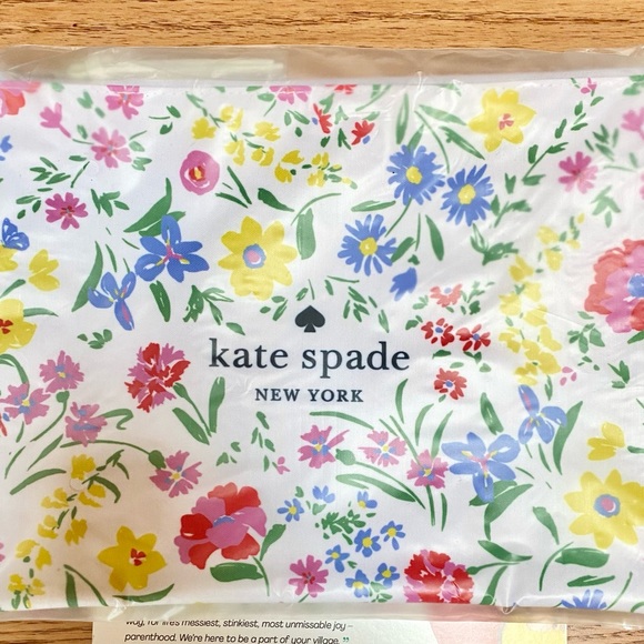 Kate Spade Large Canvas Floral Print Zip Pouch
 11-1/4” X 8” - Picture 2 of 3